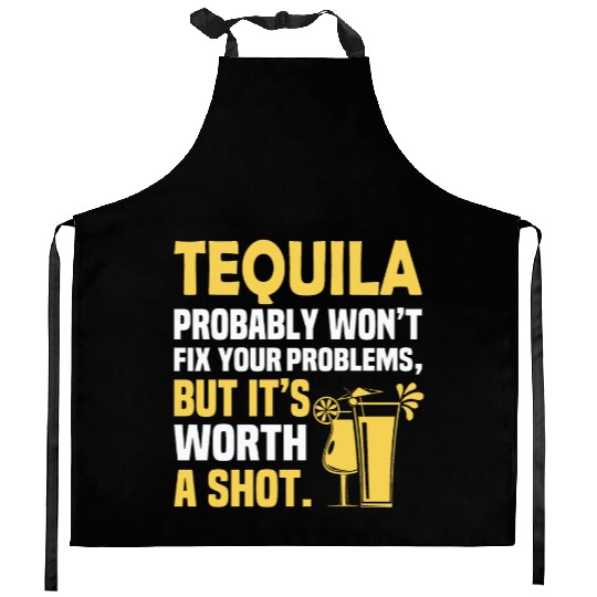 Tequila Probably Won't Fix Your Problems, But It's Kitchen Aprons