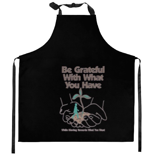 Be Grateful: Inspirational Nature Kitchen Aprons