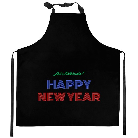 cheers to new year. Kitchen Aprons happy New year Unisex