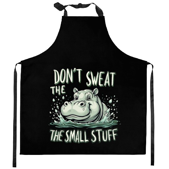 Hippo Humor Sarcastic Quotes Funny Wildlife Kitchen Aprons