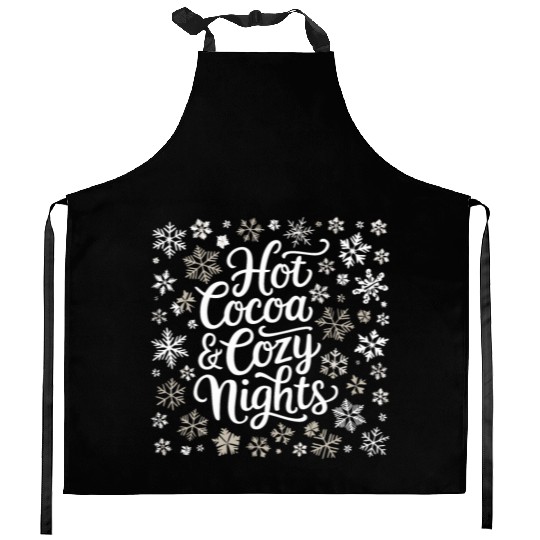 Hot Cocoa & Cozy Nights - Winter Wonderland Kitchen Aprons