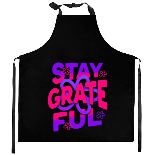 Stay Grateful – Cultivate Gratitude Kitchen Aprons