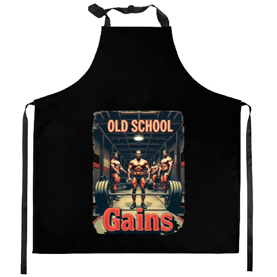 Old School Gains Kitchen Aprons