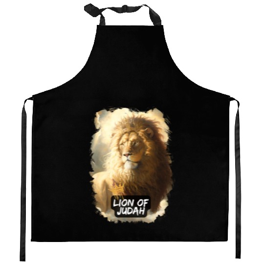 lion of judah Kitchen Aprons
