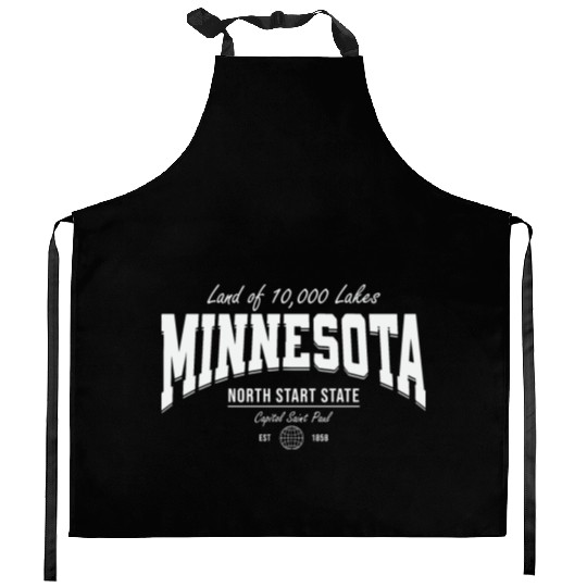 Minnesota Land of 10,000 Lakes Kitchen Aprons