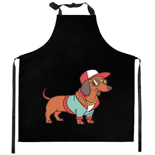 Hip Hop Dachshund Music Dachshund Song Singing Kitchen Aprons