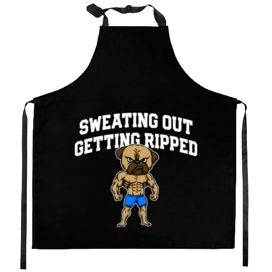 Sweating Out Getting Ripped Workout Player Gym Kitchen Aprons