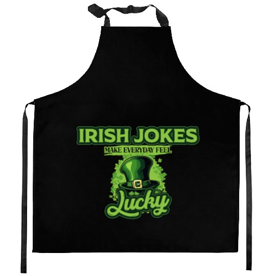 Irish Jokes Make Everyday Feel Lucky St Patricks Kitchen Aprons