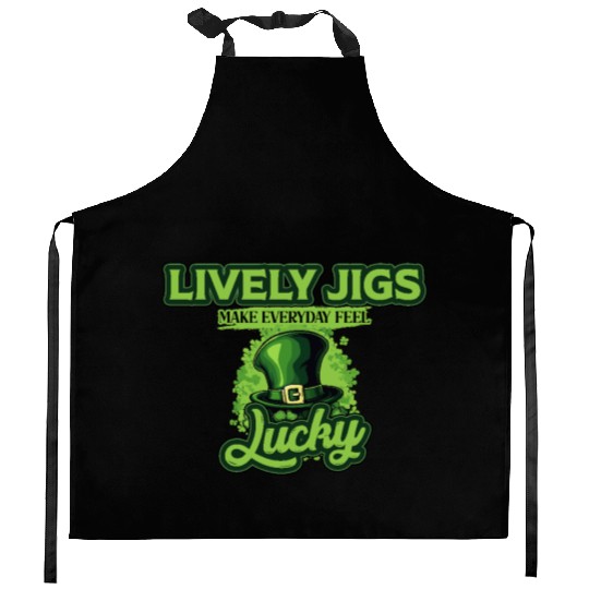 Lively Jigs Make Everyday Feel Lucky St Patricks Kitchen Aprons