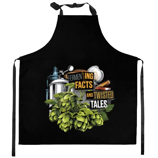 Craft Beer Brewing & True Crime Twisted Tales Kitchen Aprons