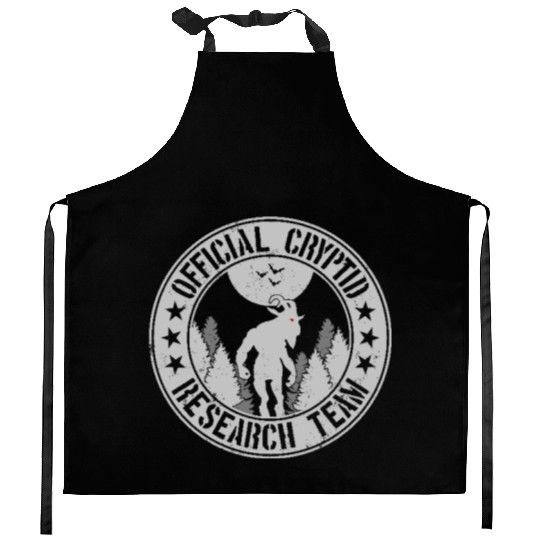 Cryptid Research Team | Aliens Cryptids Goatman Kitchen Aprons