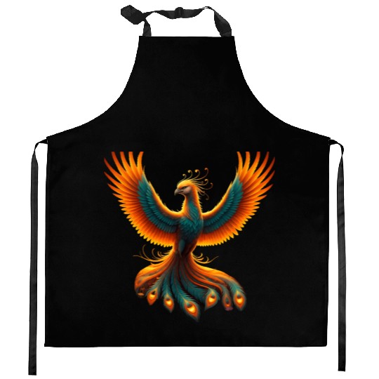 Phoenix Power A Colorful Celebration of Life Kitchen Aprons