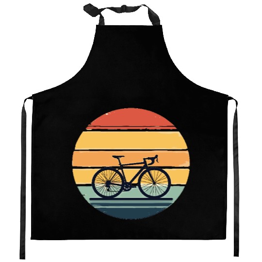 Retro Bicycle Design Minimalist Bike Outfit Kitchen Aprons