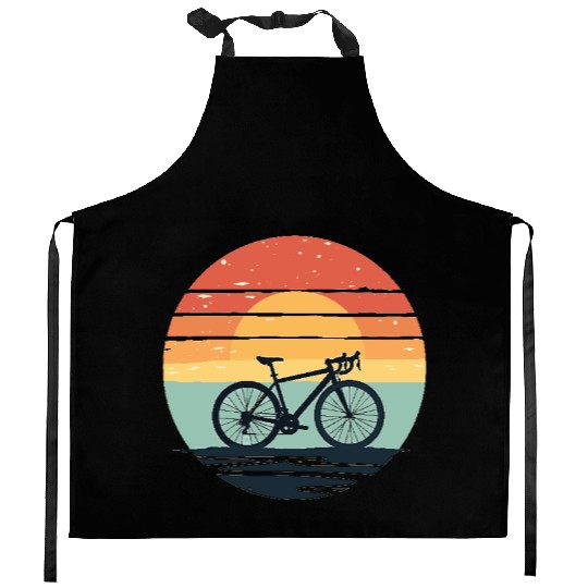 Retro Bicycle Design Minimalist Bike Outfit Kitchen Aprons