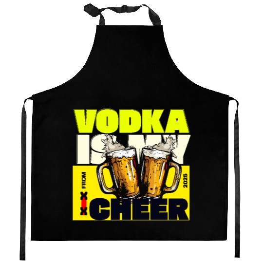 v is for vodka valentines CHEERS XX Kitchen Aprons