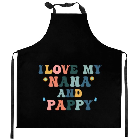 I Love My Nana and Pappy Kitchen Aprons lToddler & Youth
