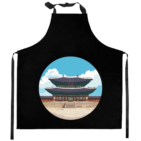 Old school Chinese kung fu Kitchen Aprons