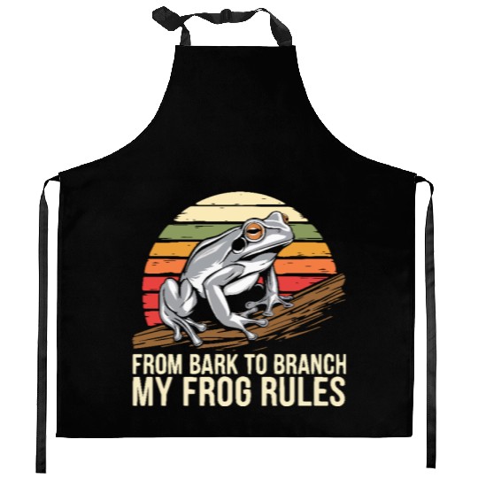 Gray Tree Frog Lover Animal Amphibian Froggy Toad Kitchen Aprons
