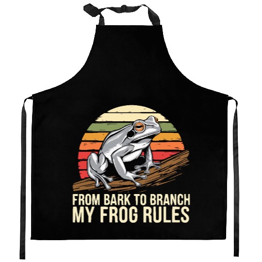 Gray Tree Frog Lover Animal Amphibian Froggy Toad Kitchen Aprons