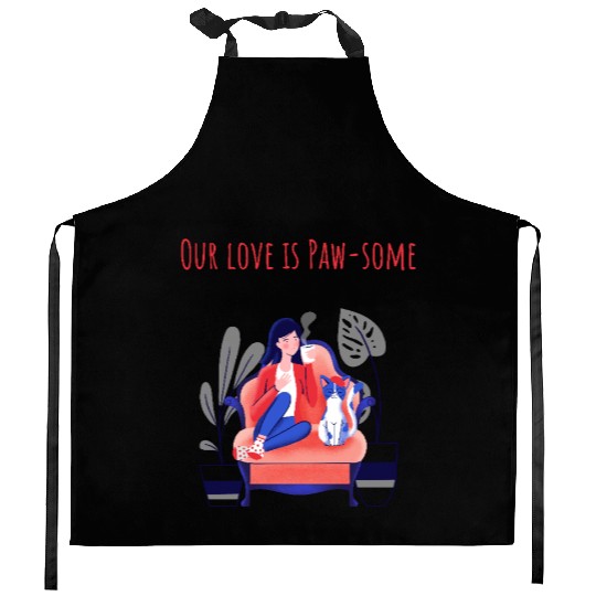 Our Love is Paw-Some Valentine’s Day Kitchen Aprons