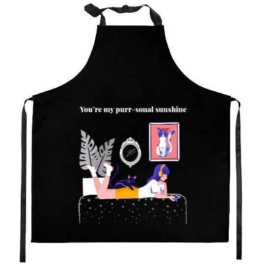 You’re My Purr-sonal Sunshine' Valentine’s Kitchen Aprons