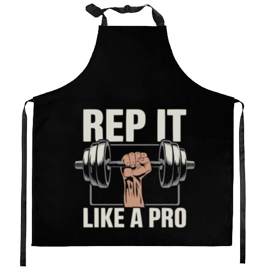 Hammer Curls Bodybuilding Fitness Workout Gym Kitchen Aprons