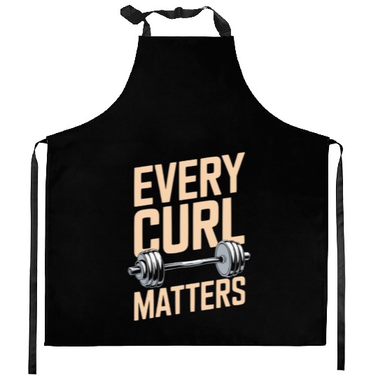 Hammer Curls Bodybuilding Fitness Workout Gym Kitchen Aprons