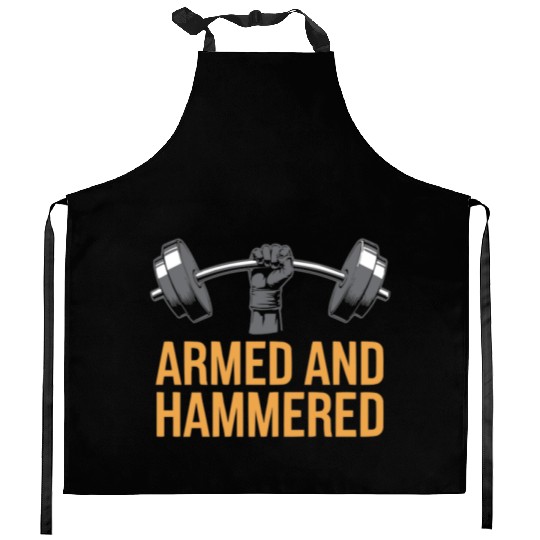 Hammer Curls Bodybuilding Fitness Workout Gym Kitchen Aprons