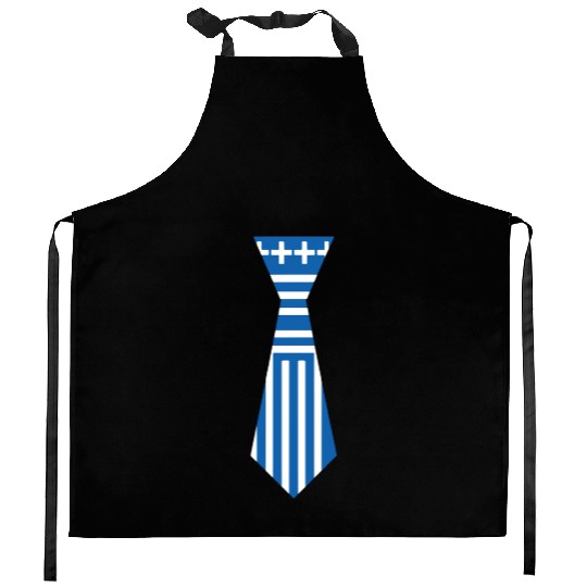 Neck Tie Greece Flag Greek Flag Kitchen Aprons