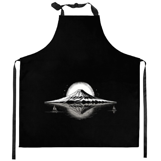 Mount Fuji Kitchen Aprons