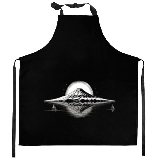 Mount Fuji Kitchen Aprons