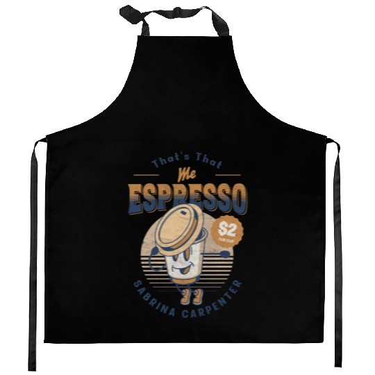 Coffee Cup Comics Mascot Espresso drink Kitchen Aprons