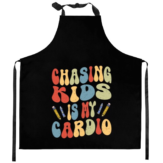 Daycare Teacher Childcare Chasing Kids Is Cardio Kitchen Aprons