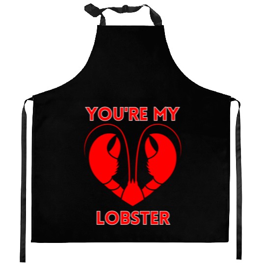 You're My Lobster Valentine’s Day Romance Matching Kitchen Aprons