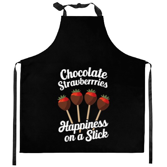 Chocolate Strawberries Happiness on a Stick Kitchen Aprons