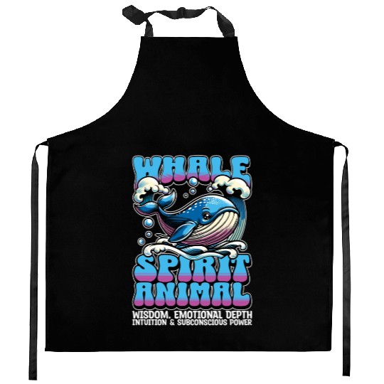 Whale Spirit Animal Wisdom Sailing Whale Watching Kitchen Aprons