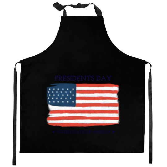 US flag.Presidents Day Kitchen Aprons