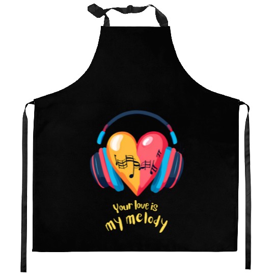 Your Love is My Melody Kitchen Aprons