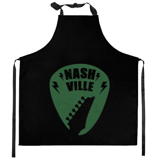 Nashville Music City Guitar Pick Kitchen Aprons