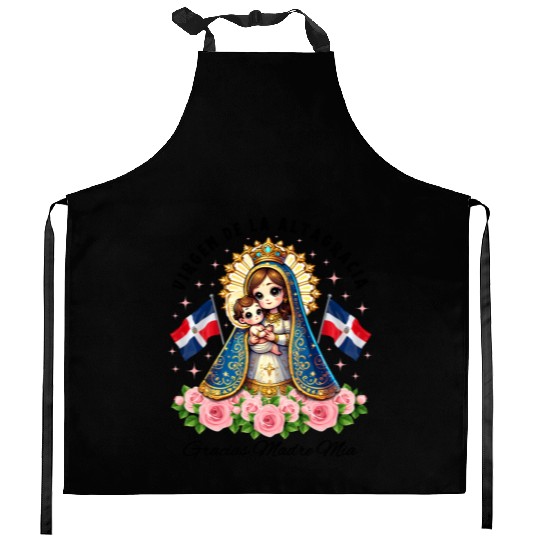 Our Lady of Altagracia Dominican Republic Catholic Kitchen Aprons