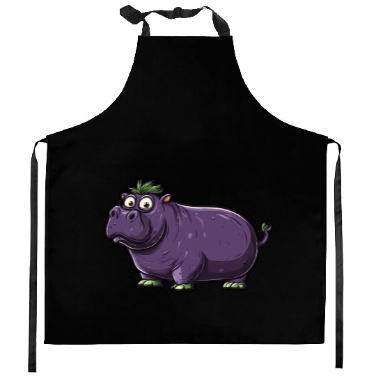 Hip Eggplant Kitchen Aprons