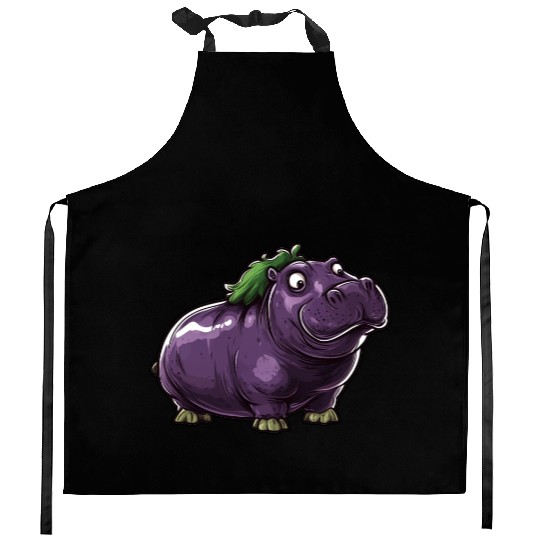 Hip Eggplant Kitchen Aprons