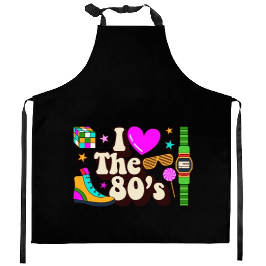 Retro 80s Style design – Perfect for Nostalgia Fa Kitchen Aprons