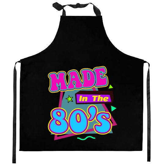 Retro 80s Style design Perfect for Nostalgia Fans Kitchen Aprons