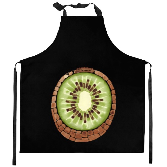 Kiwi Freshness In Green Kitchen Aprons
