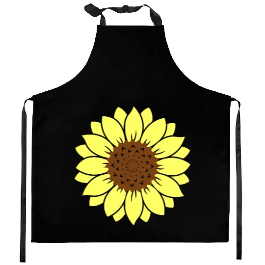 Sunflower Blossom Nature Art Kitchen Aprons