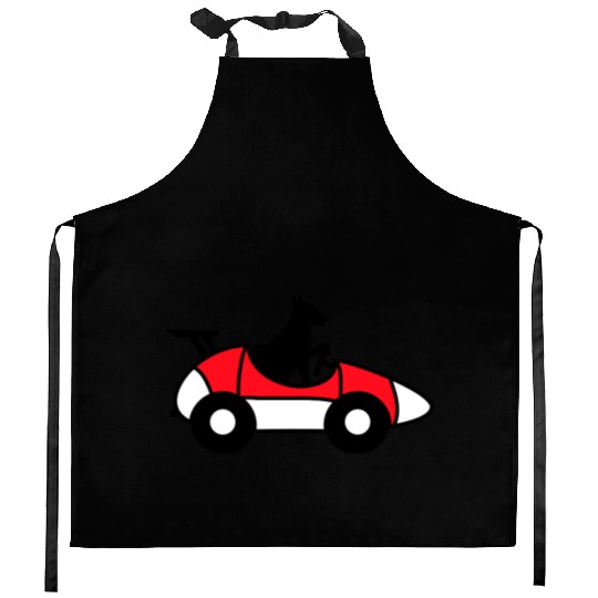 Funny Dog Car Driving Fast Race Sport Racing Fun Kitchen Aprons