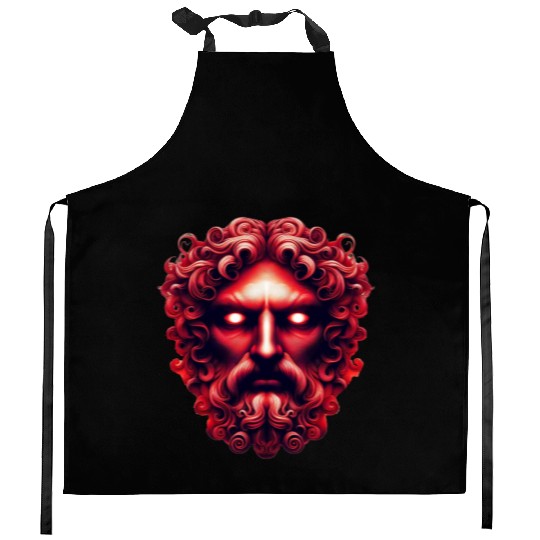 Face of Hades MythosView Kitchen Aprons