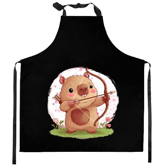 Not Today Cupid Funny Anti-Valentine's Day Kitchen Aprons