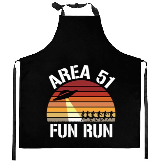 Area 51 Fun Run I Aliens UFO Roswell Alien Kitchen Aprons
